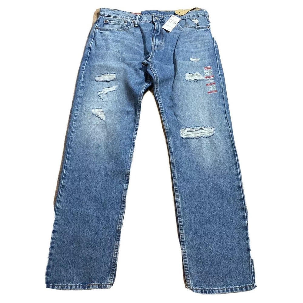 Levi's 502 Regular Taper Warp Distressed ￼Stretch  Jeans Men's Sz 33x32 NWTS